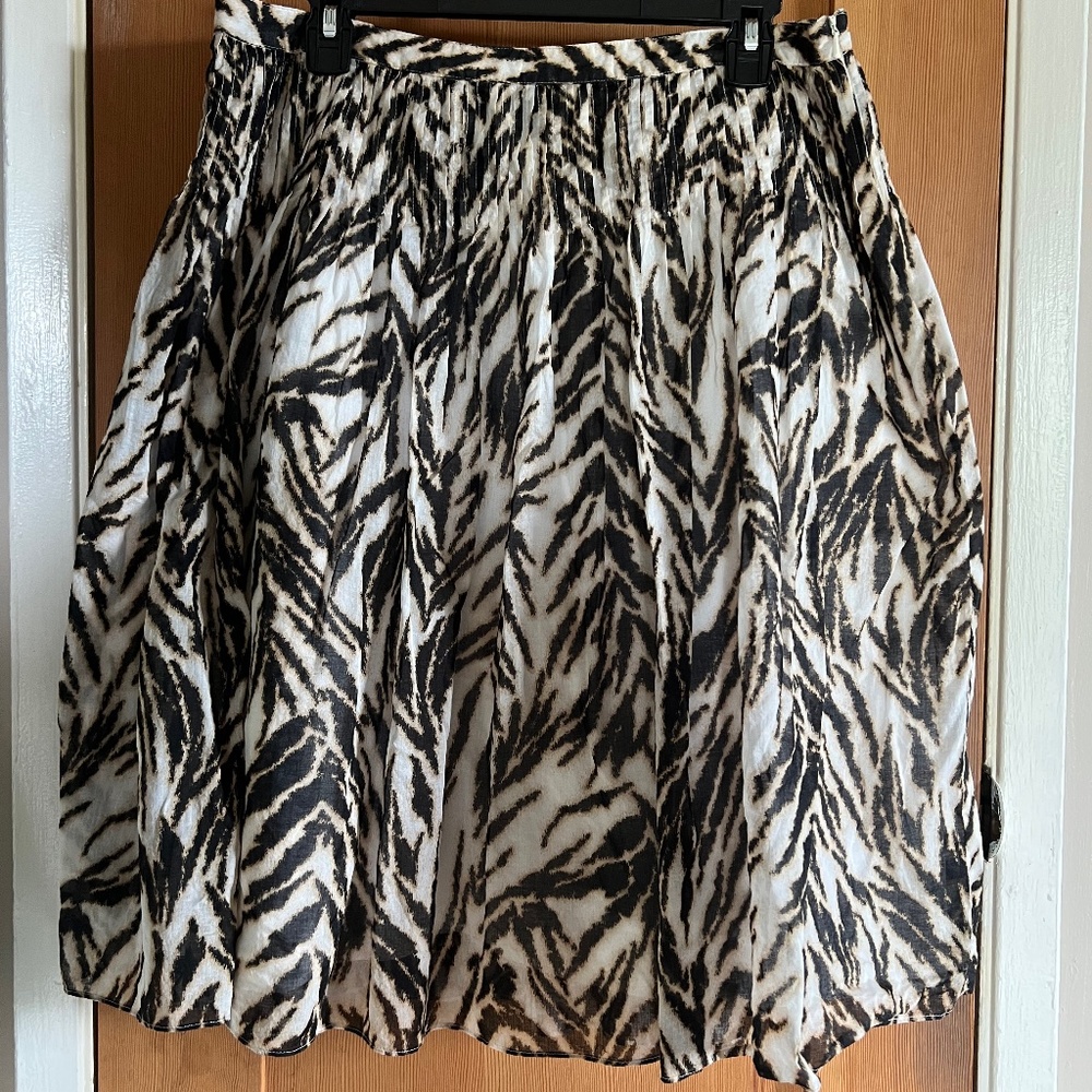 TALBOTS Women's Animal Print Skirt Size 10